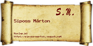 Siposs Márton névjegykártya